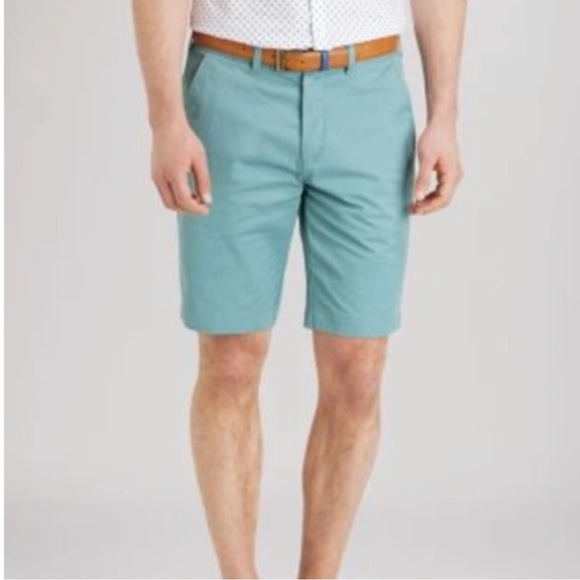 Ted Baker Other - Ted Baker Blue Green Twill Shorts Classic Summer Preppy Size 30R